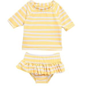 ☀️ NWT SOOKIbaby yellow stripe 2-piece swim set ☀️